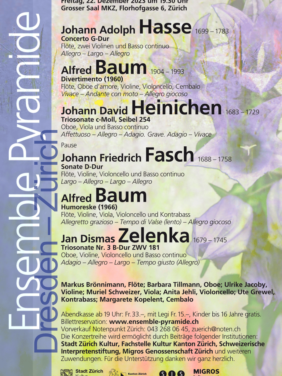 Ensemble Pyramide Programmflyer «Dresden – Zürich», Seite 1