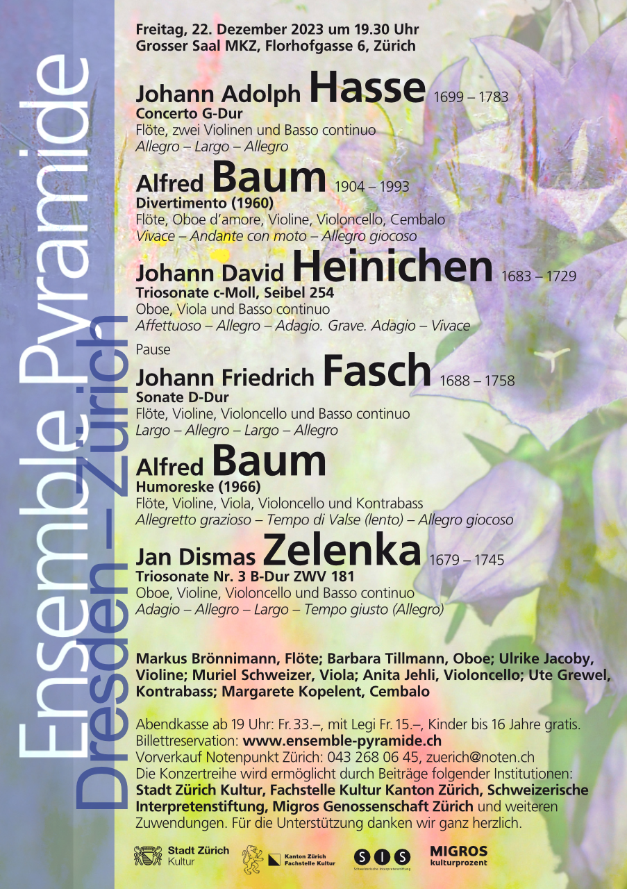 Ensemble Pyramide Programmflyer «Dresden – Zürich», Seite 1